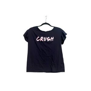 Victoria’s Secret Ruffled Short Sleeve “Crush” Baby Tee